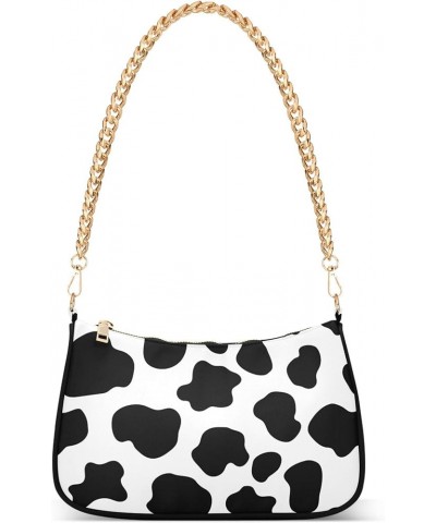 Daisy Flower Women Purses Cute Hobo Designer Clutch Women's Vintage Handbags over the Shoulder Purse Black White Cow Pattern ...