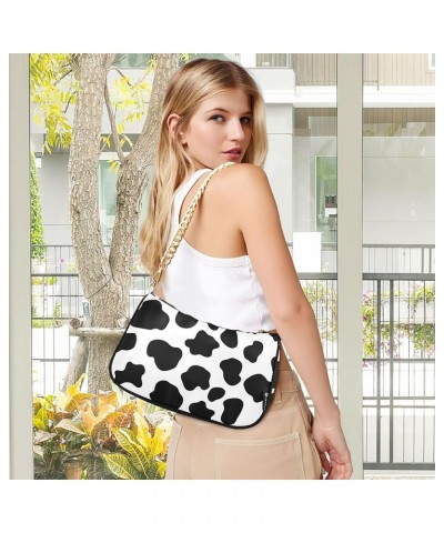 Daisy Flower Women Purses Cute Hobo Designer Clutch Women's Vintage Handbags over the Shoulder Purse Black White Cow Pattern ...