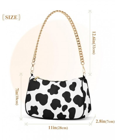 Daisy Flower Women Purses Cute Hobo Designer Clutch Women's Vintage Handbags over the Shoulder Purse Black White Cow Pattern ...