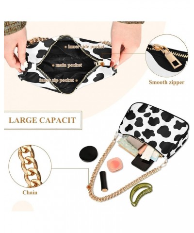 Daisy Flower Women Purses Cute Hobo Designer Clutch Women's Vintage Handbags over the Shoulder Purse Black White Cow Pattern ...