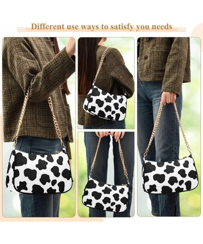 Daisy Flower Women Purses Cute Hobo Designer Clutch Women's Vintage Handbags over the Shoulder Purse Black White Cow Pattern ...