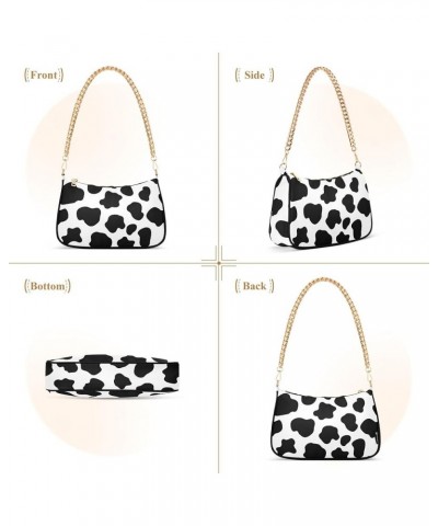 Daisy Flower Women Purses Cute Hobo Designer Clutch Women's Vintage Handbags over the Shoulder Purse Black White Cow Pattern ...