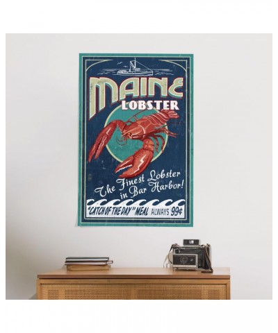 24x36 Inch Giclee Print, Bar Harbor, Maine, Lobster Vintage Sign $29.99 Totes