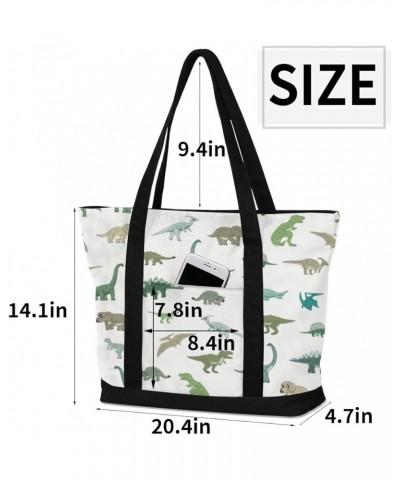 Tote Bag for Women Canvas Shoulder Bag Large Casual Handbag Lightweight Tote Bag with Zipper for Work Travel Shopping Lovely ...