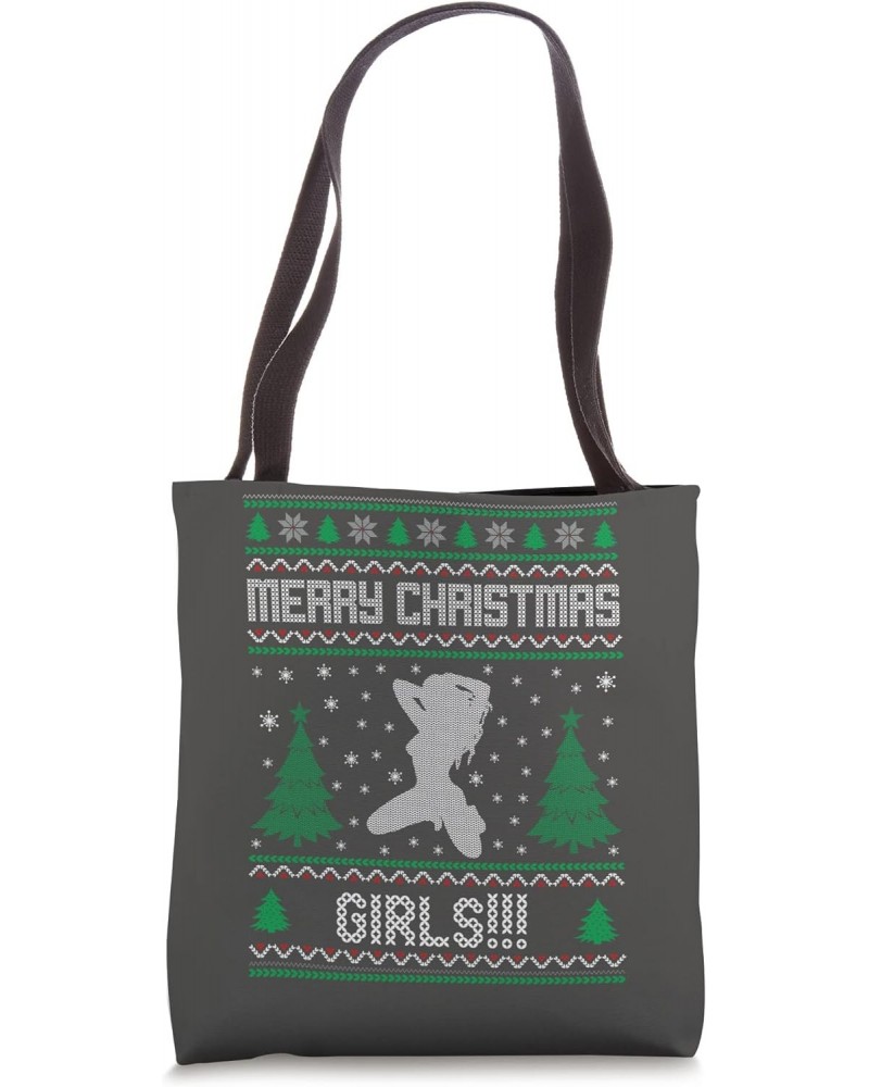 Merry Christmas Girls Ugly Sweater Tote Bag $11.70 Totes