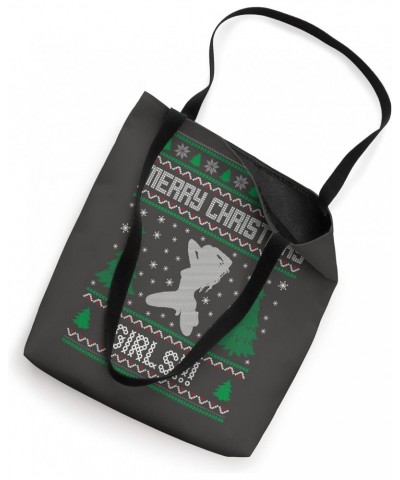 Merry Christmas Girls Ugly Sweater Tote Bag $11.70 Totes