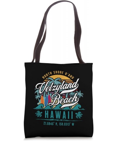 Velzyland Beach Kaunala North Shore Oahu Hawaii Retro Surf Tote Bag $12.30 Totes