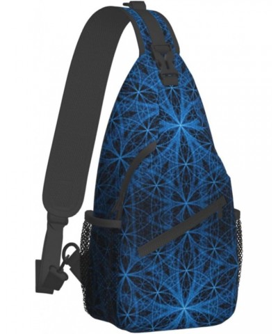 Sling Bag Sacred Geometry Patterns Sling Backpack Crossbody Chest Bag Daypack For Hiking Travel $13.99 Backpacks