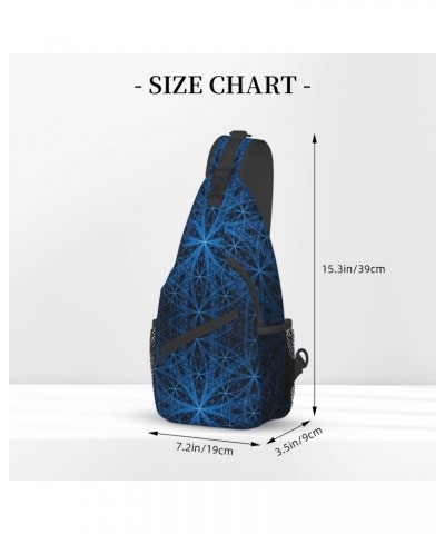 Sling Bag Sacred Geometry Patterns Sling Backpack Crossbody Chest Bag Daypack For Hiking Travel $13.99 Backpacks