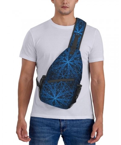 Sling Bag Sacred Geometry Patterns Sling Backpack Crossbody Chest Bag Daypack For Hiking Travel $13.99 Backpacks