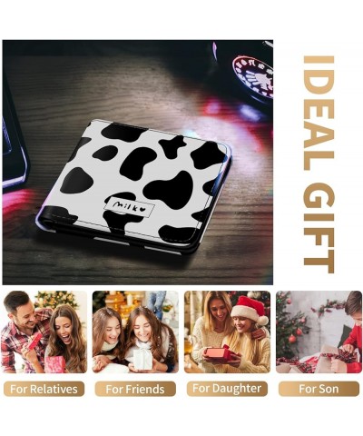 Girls Cute Kawaii Wallet Cow Print Aesthetic Women Womens Cool Funny Leather Credit Id Card Cash Holder Woman Rfid Blocking Z...