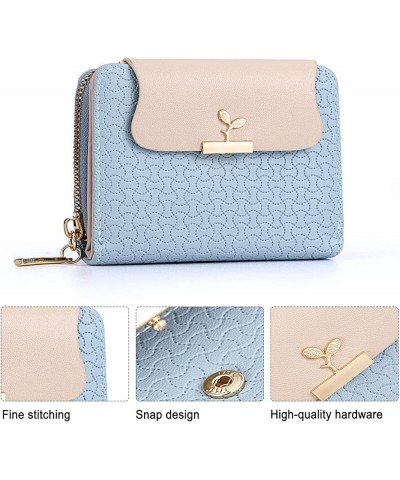 Small Wallet for Women,Trifold Womens Wallet PU Leather Credit Card Holder Wallets for Women Mini Zipper Coin Purse Ladies RF...