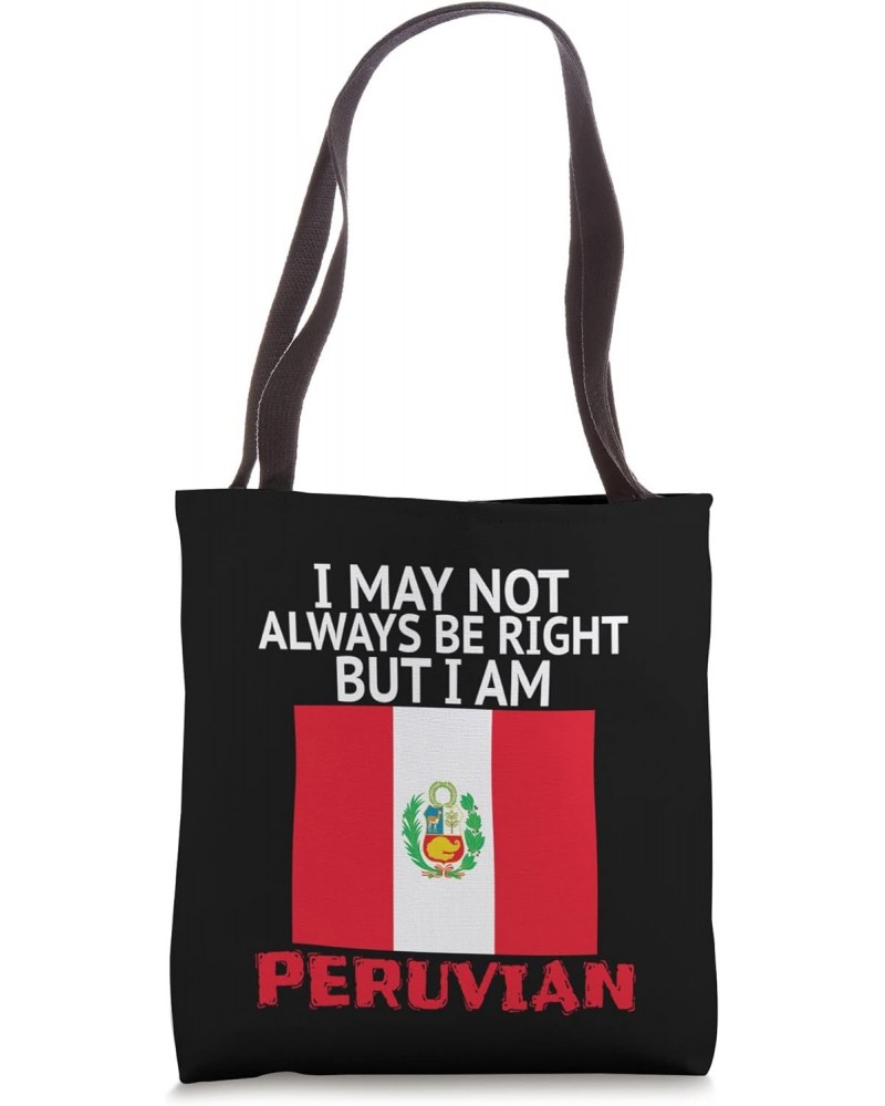 Peruvian Flag Peru Pride Roots Proud Peruvian Heritage Tote Bag $9.60 Totes