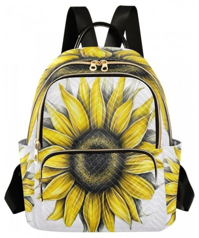 Backpack Purse for Women Simple Sunflower, Mini Fashion Backpack Summer Lightweight Casual Daypack Shoulder Bag Travel Backpa...