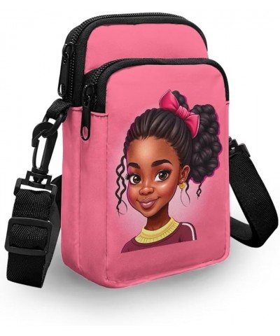 Crossbody Bag for Boys Cross Body Purse for Kids Cell phone Purse African American Girl-2 $10.00 Shoulder Bags