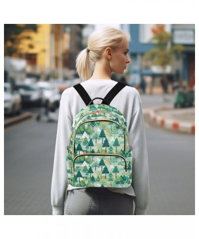 Mexico Flag Brush Effect Quilted Backpack for Women Backpack Purse Women Cute Travel Backpack Green Trees Medium $17.93 Backp...