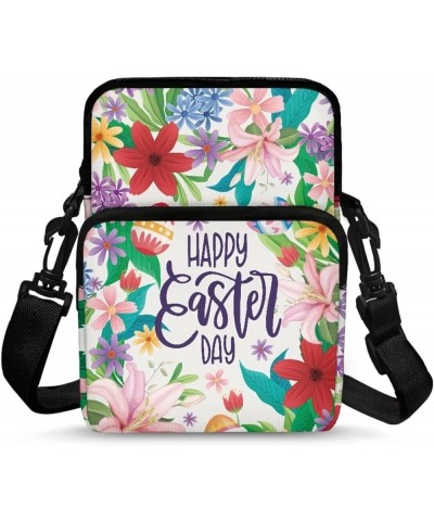 Crossbody Bag Sling Purse for Women Men Kids Cell Phone Holder Shoulder Bag with Removable Adjustable Strap Happy Easter Day ...