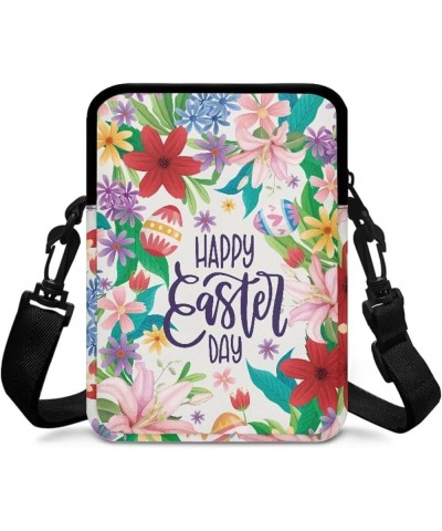 Crossbody Bag Sling Purse for Women Men Kids Cell Phone Holder Shoulder Bag with Removable Adjustable Strap Happy Easter Day ...