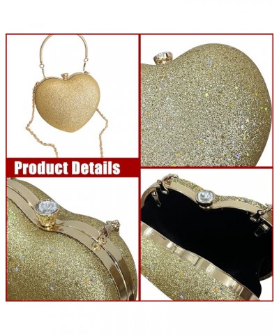 Sparkly Clutch Purses for Women Formal Clutch, Heart Shape Evening Bag, Purse Handbag for Wedding Cocktail Party Gold $12.42 ...