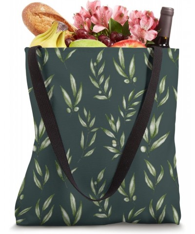 Wildflower Flowers Green Dark Olive Green Floral Aesthetic Tote Bag $10.13 Totes