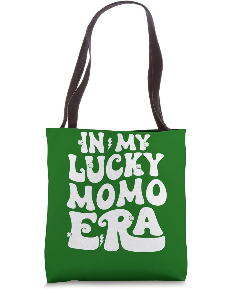 In My Lucky Momo Era St Patricks Day Shamrock Groovy Tote Bag $15.36 Totes