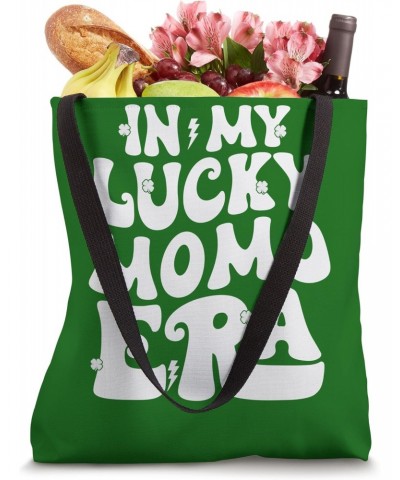 In My Lucky Momo Era St Patricks Day Shamrock Groovy Tote Bag $15.36 Totes