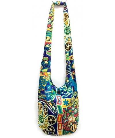 Shoulder Bag for women Hippie Crossbody Bag Bohemian Satchel Printed Cotton Linen Hobo Bag Purse Style 9 $11.27 Hobo Bags