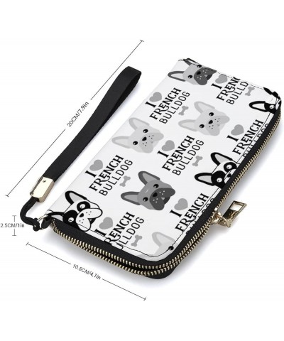 Black White Rip Marble Agate Stone Texture Long Clutch Wallet, Long Handbag with Removable Wristlet Strap, PU Leather Zip Pur...