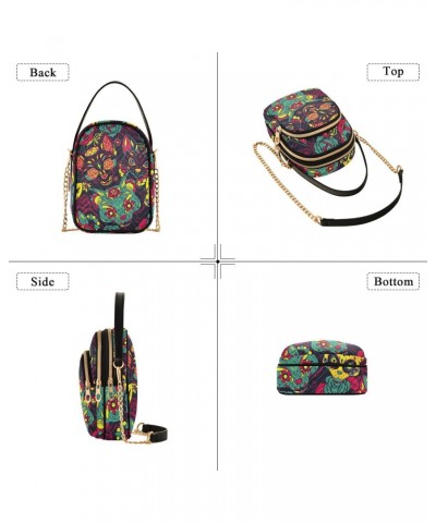 Cat Skull Crossbody Bags for Women Fanny Packs Small Sling Cross Body Bag Phone Wallet Mini Purse $12.59 Crossbody Bags