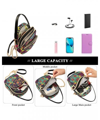 Cat Skull Crossbody Bags for Women Fanny Packs Small Sling Cross Body Bag Phone Wallet Mini Purse $12.59 Crossbody Bags