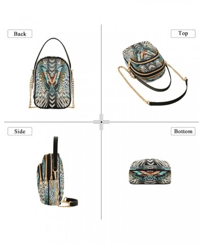 Butterfly Geometric Pattern Crossbody Bags for Women Quilted Chain Crossbody Purses Leopard Zebra Skin Cross Body Phone Purse...