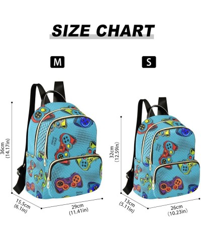 Women Backpack Vintage Game Joystick Cute Rainbow Anti-Theft Travel Backpack with Luggage Belt Lightweight Handbag Lady Purse...