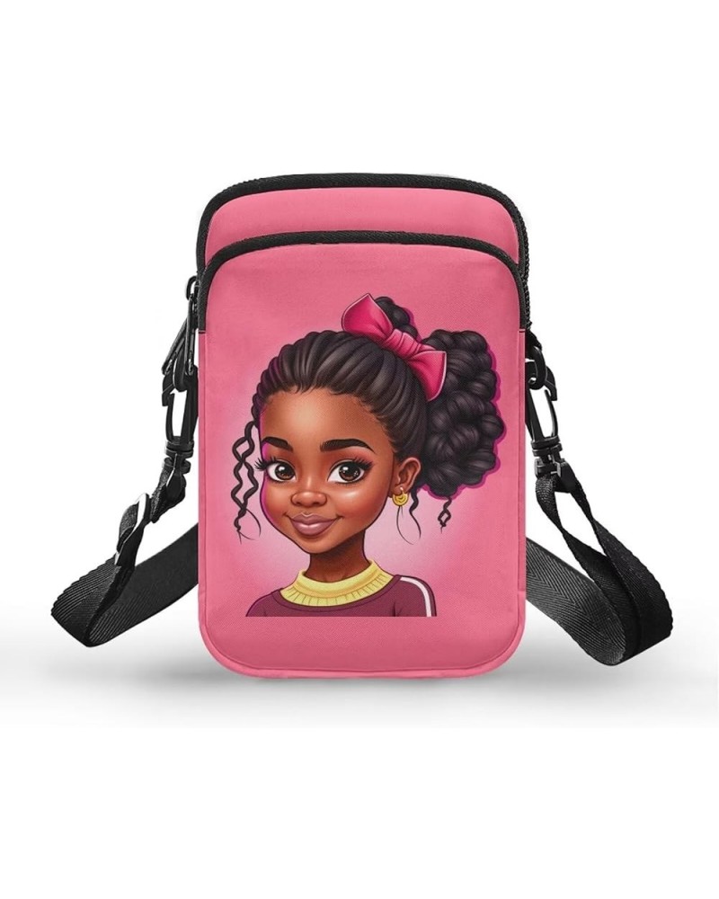 Crossbody Bag for Boys Cross Body Purse for Kids Cell phone Purse African American Girl-2 $10.00 Shoulder Bags