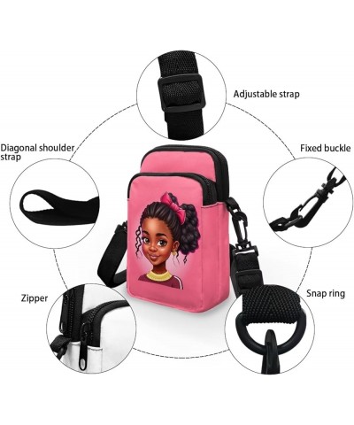 Crossbody Bag for Boys Cross Body Purse for Kids Cell phone Purse African American Girl-2 $10.00 Shoulder Bags