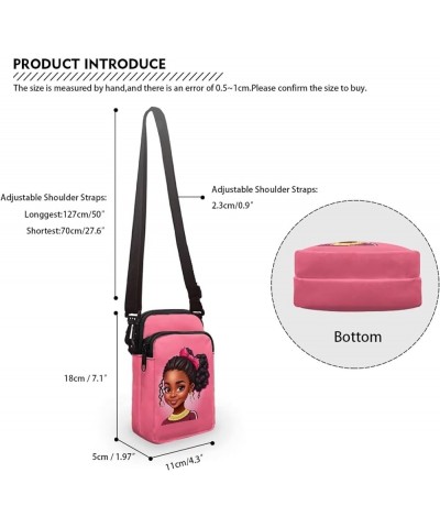 Crossbody Bag for Boys Cross Body Purse for Kids Cell phone Purse African American Girl-2 $10.00 Shoulder Bags