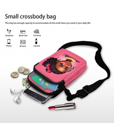 Crossbody Bag for Boys Cross Body Purse for Kids Cell phone Purse African American Girl-2 $10.00 Shoulder Bags