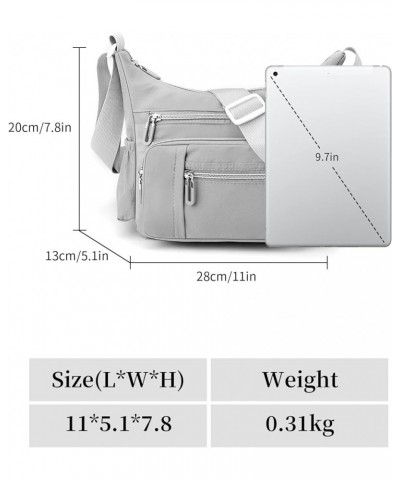 Crossbody Bag for Women Waterproof Shoulder Bag Messenger Bag Casual Nylon Purse Handbag Lightweight Pocketbook (Light Pink) ...