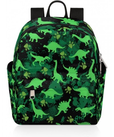 Dinosaurs Footprints Mini Backpack Purse for Women, Animal Dinosaurs Small Fashion Daypack Lightweight, Cute Casual Travel Ba...