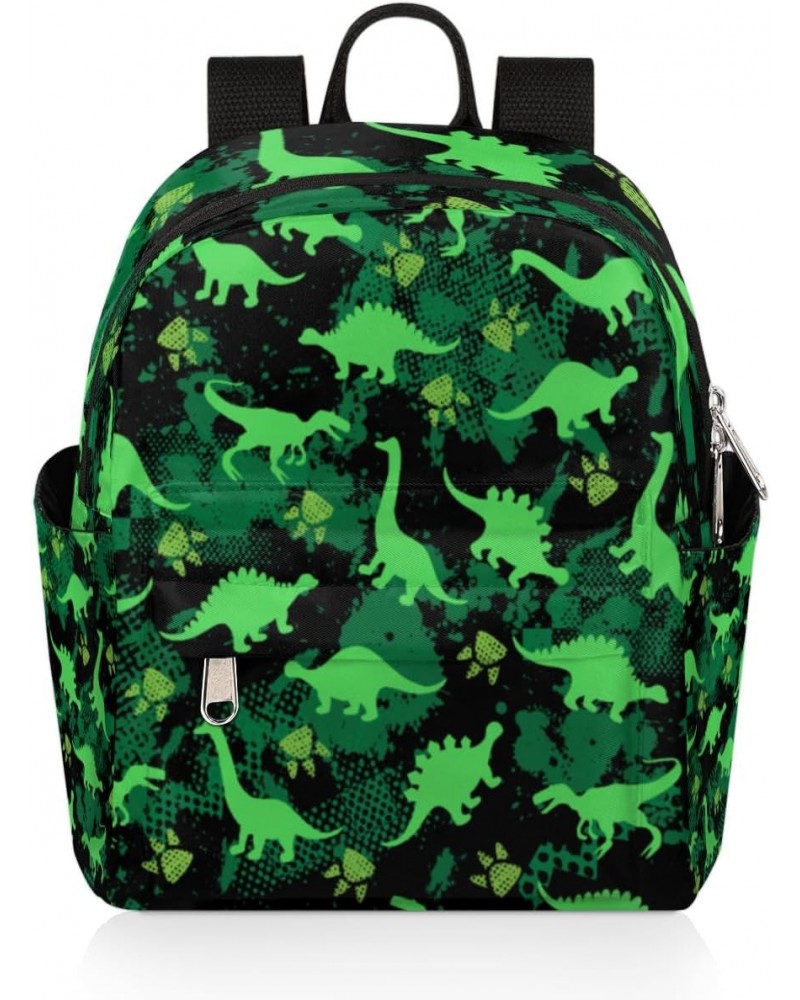 Dinosaurs Footprints Mini Backpack Purse for Women, Animal Dinosaurs Small Fashion Daypack Lightweight, Cute Casual Travel Ba...