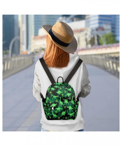 Dinosaurs Footprints Mini Backpack Purse for Women, Animal Dinosaurs Small Fashion Daypack Lightweight, Cute Casual Travel Ba...