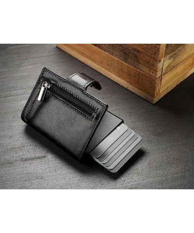 PULARYS OXFORD Mini Wallet - Credit Card Holder - Made of Italian Leather - RFID blocking - Space for up to 9 Cards - One Com...