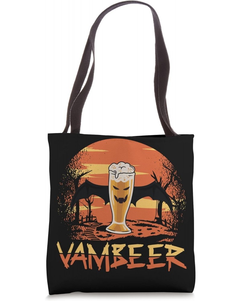 Vambeer Spooky Alcoholic Drink Halloween Holiday Tote Bag $15.00 Totes