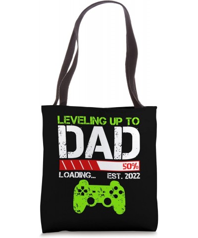 Leveling Up To Dad Est 2022 Vintage Design Funny Dad Retro Tote Bag $12.50 Totes