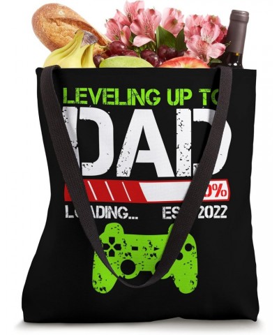 Leveling Up To Dad Est 2022 Vintage Design Funny Dad Retro Tote Bag $12.50 Totes