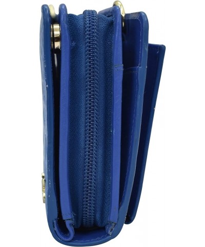 Organizer Wallet Crossbody-1149 Croco Embossed Peacock $64.01 Crossbody Bags