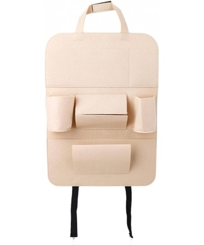 Car Back Seat Organizers Seat Back Protectors Felt car Rear seat Storage Bag Durable Storage Pockets,Beige (Color : Black) Be...