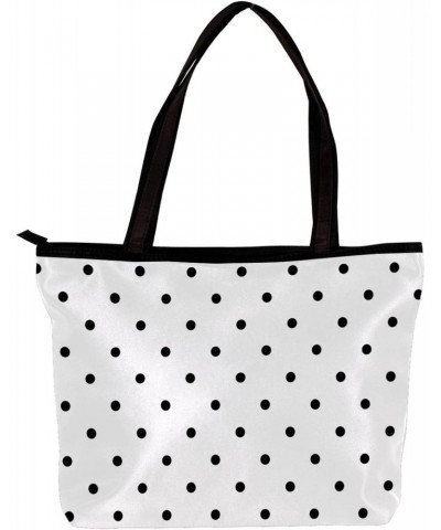 Handbag White And Black Polka Dot Size: 11.8x4.1x15.4 inches storage bag Handbag $11.17 Handbags