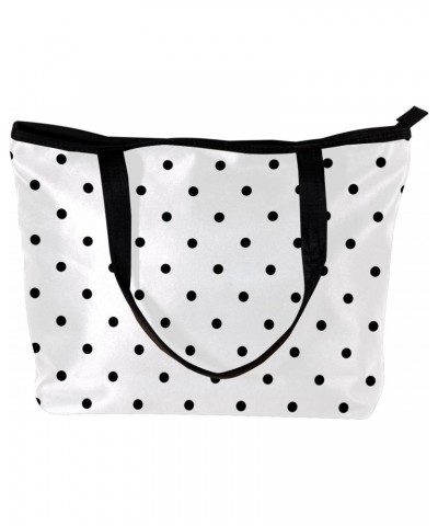 Handbag White And Black Polka Dot Size: 11.8x4.1x15.4 inches storage bag Handbag $11.17 Handbags