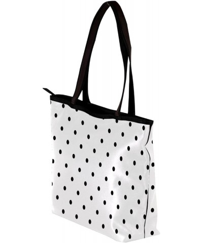 Handbag White And Black Polka Dot Size: 11.8x4.1x15.4 inches storage bag Handbag $11.17 Handbags