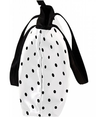 Handbag White And Black Polka Dot Size: 11.8x4.1x15.4 inches storage bag Handbag $11.17 Handbags